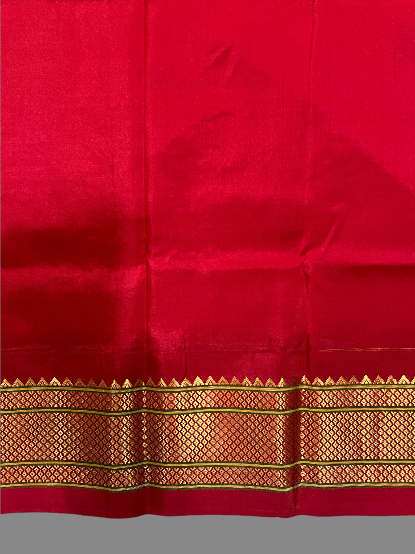 Paithani Dark Golden Yellow Pure Silk Saree