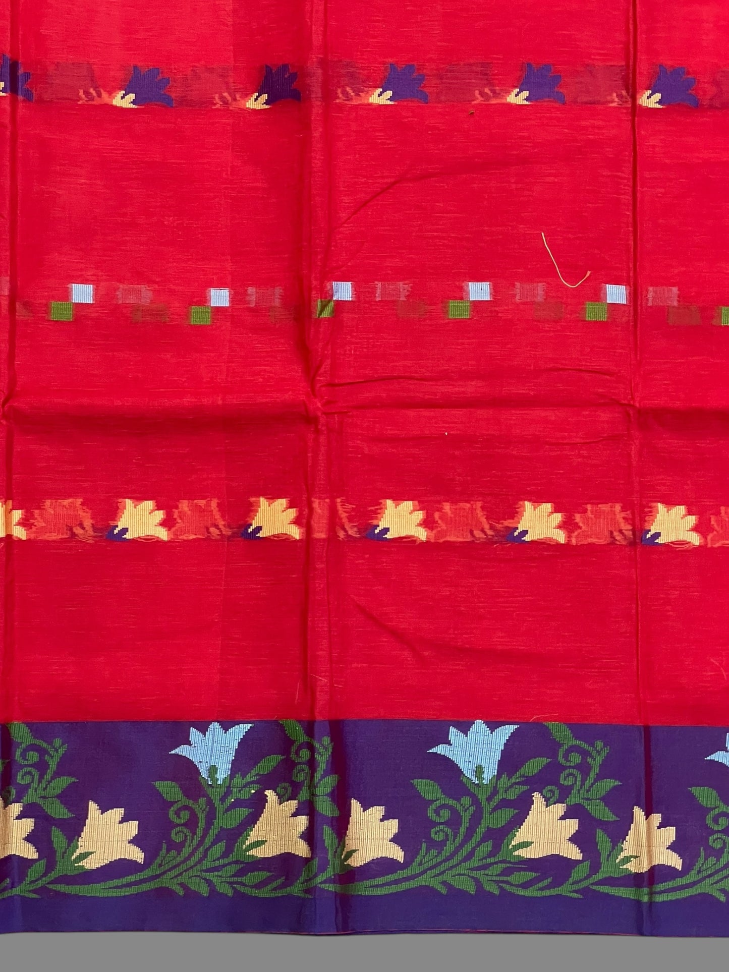 Bengali Red Cotton Sarees