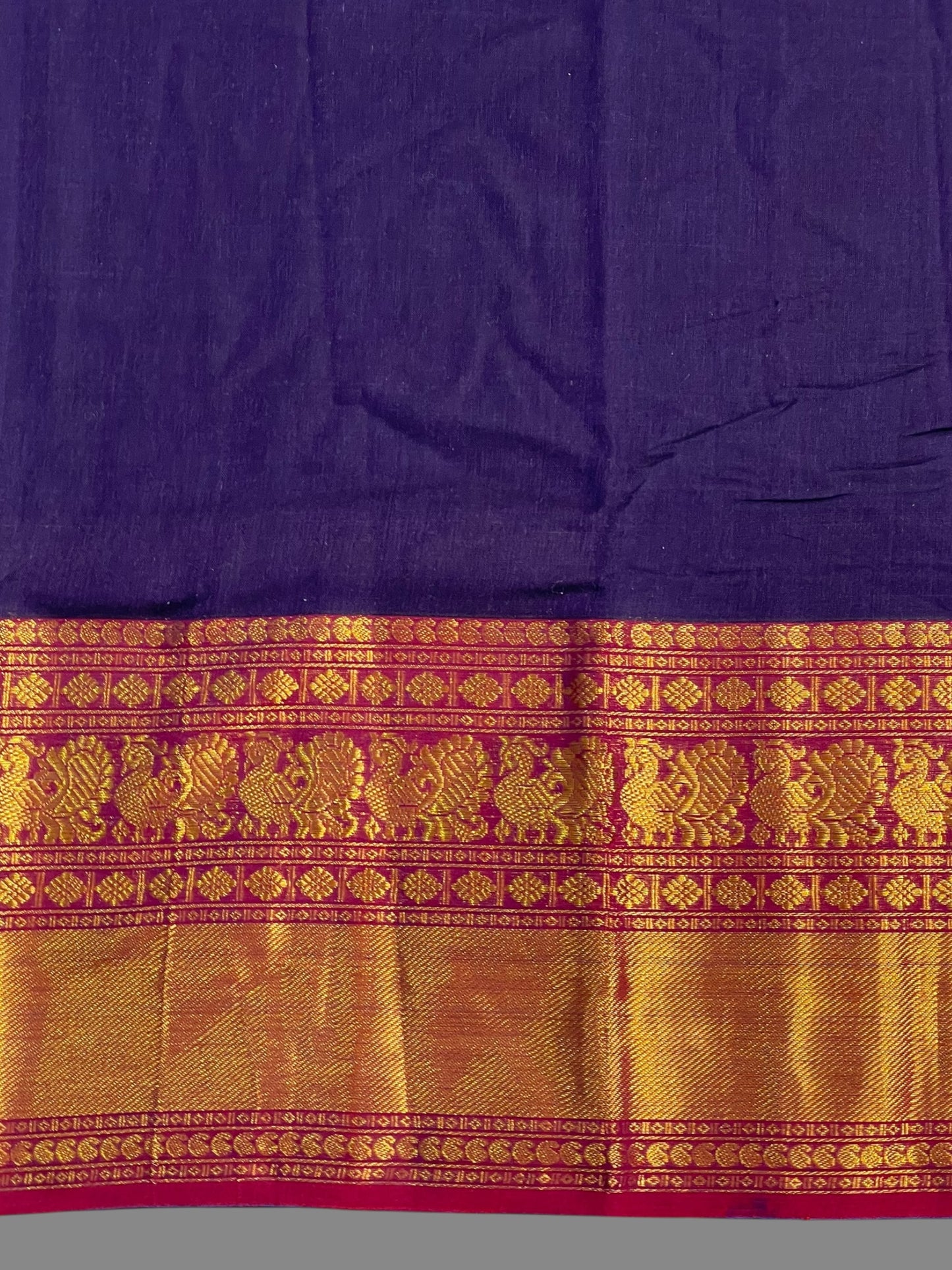 Narayanpet Navy Blue Cotton Sarees CS480
