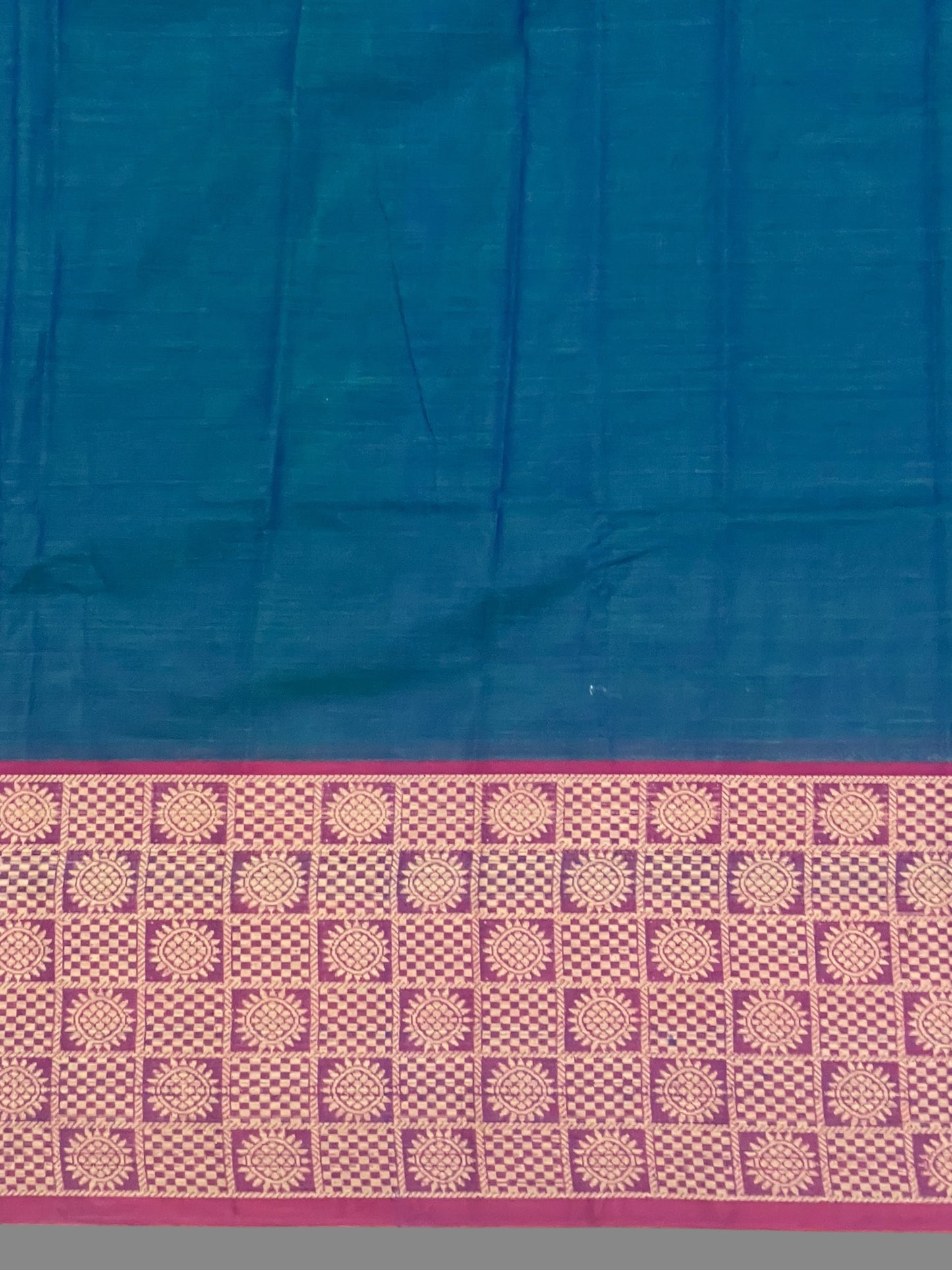 Narayanpet Ananda Blue Cotton Sarees CS523