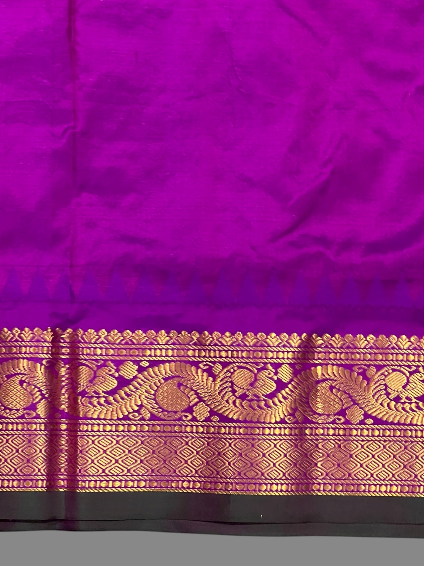 Shilpi Border Light Pista Pure Silk Saree