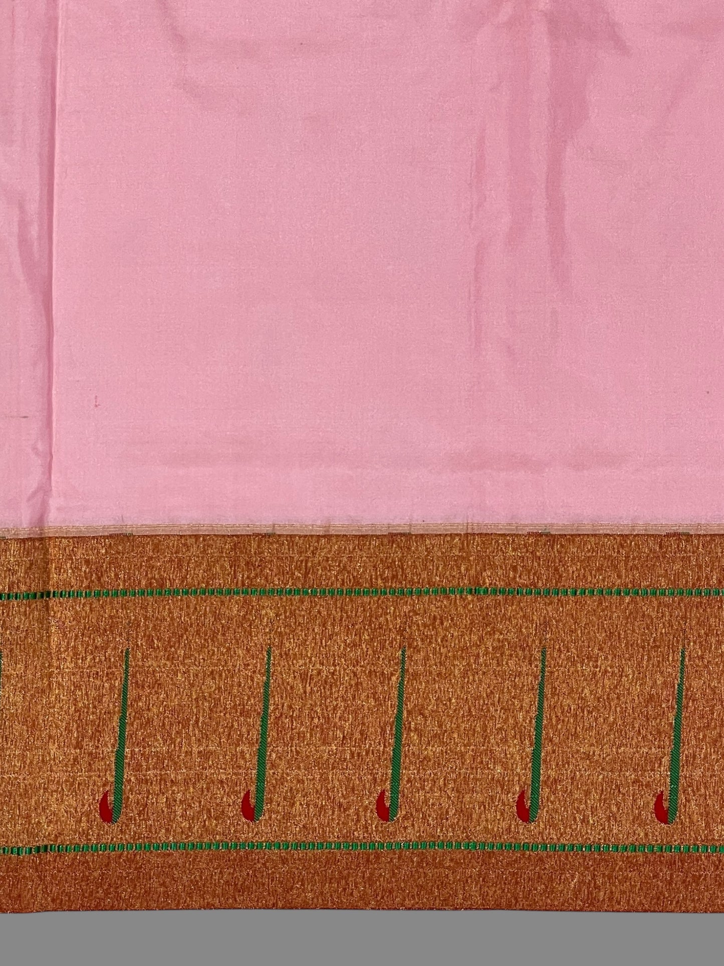 Single Muniya Border Light Pink Silk Saree