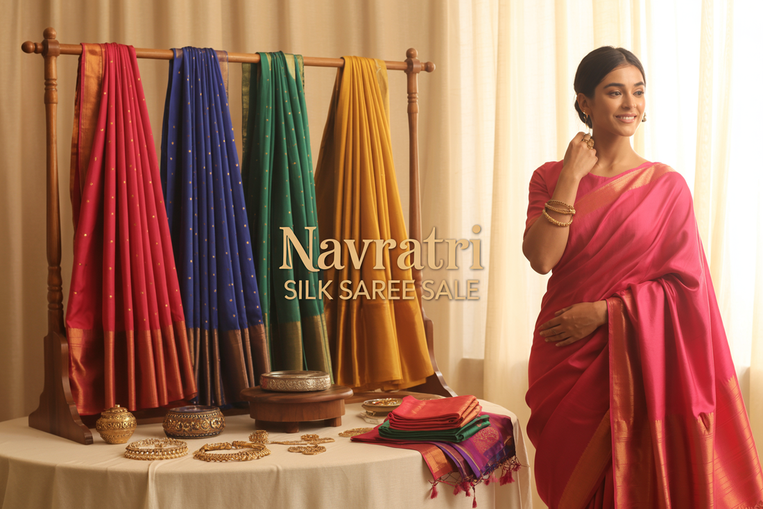 This Navratri Silk Saree Sale is Breaking the Internet - 30% Off Before It's Too Late!