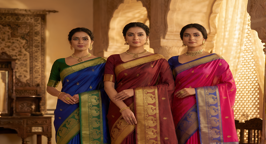 Gadwal Big Gap Peacock Border Sarees