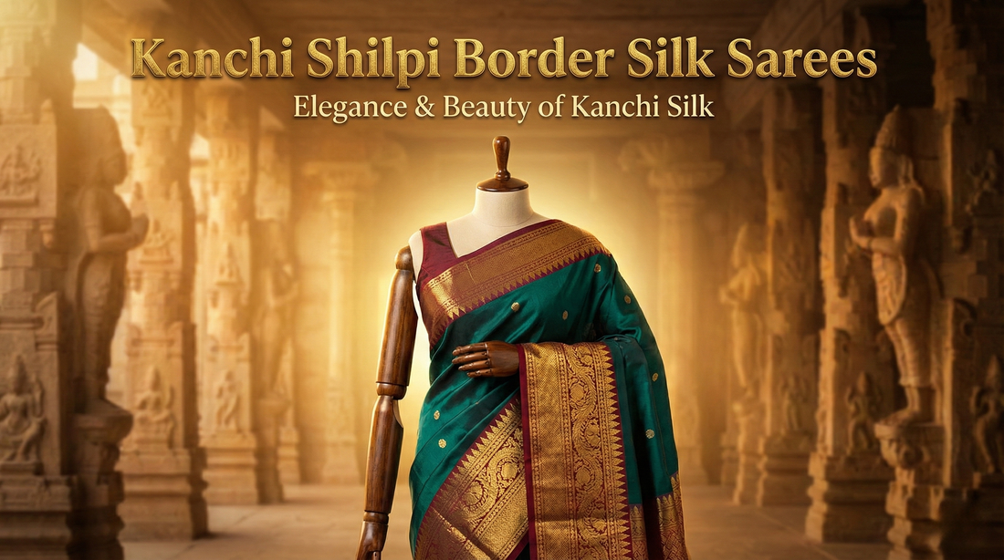 Kanchi Shilpi Border Silk Sarees: The Ultimate Guide to Temple-Inspired Elegance
