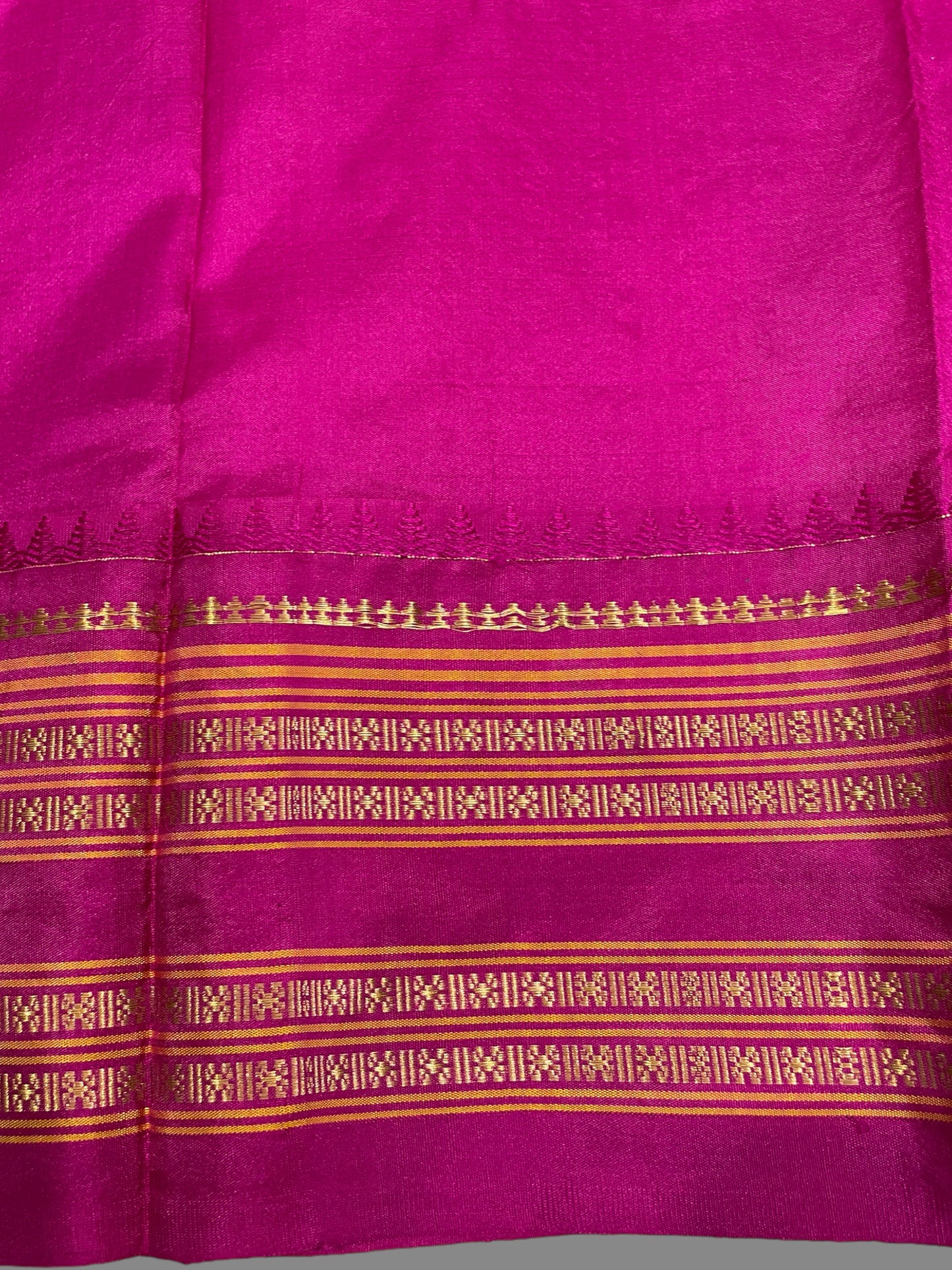 Naryanpet Checks Sky Blue Pure Silk saree