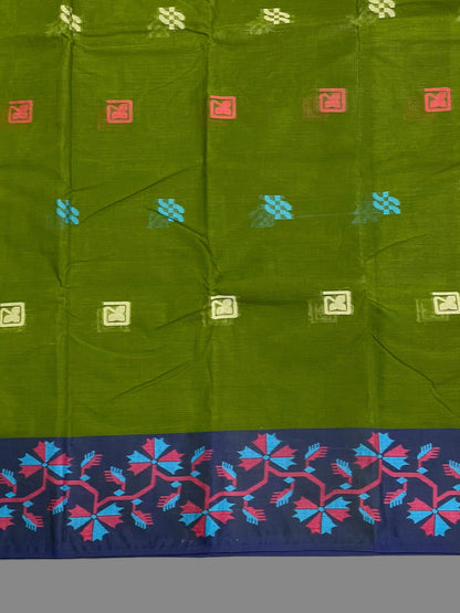 Bengali  Green Cotton Sarees - chinnappasarees 