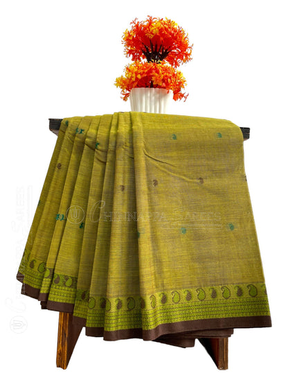 Bengali Green Sarees - chinnappasarees 