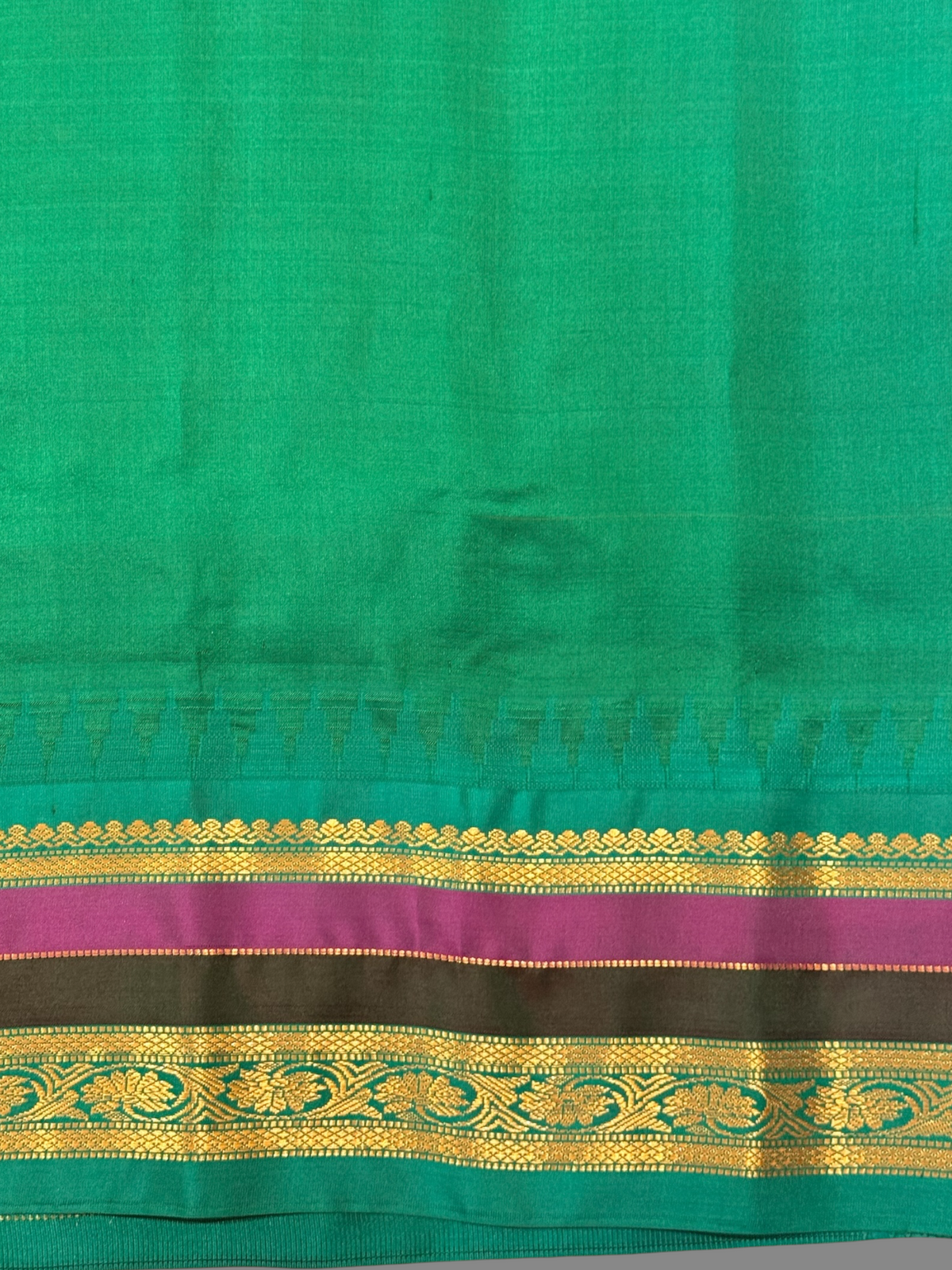Gap Border Checks Mustard Yellow Pure Silk Saree