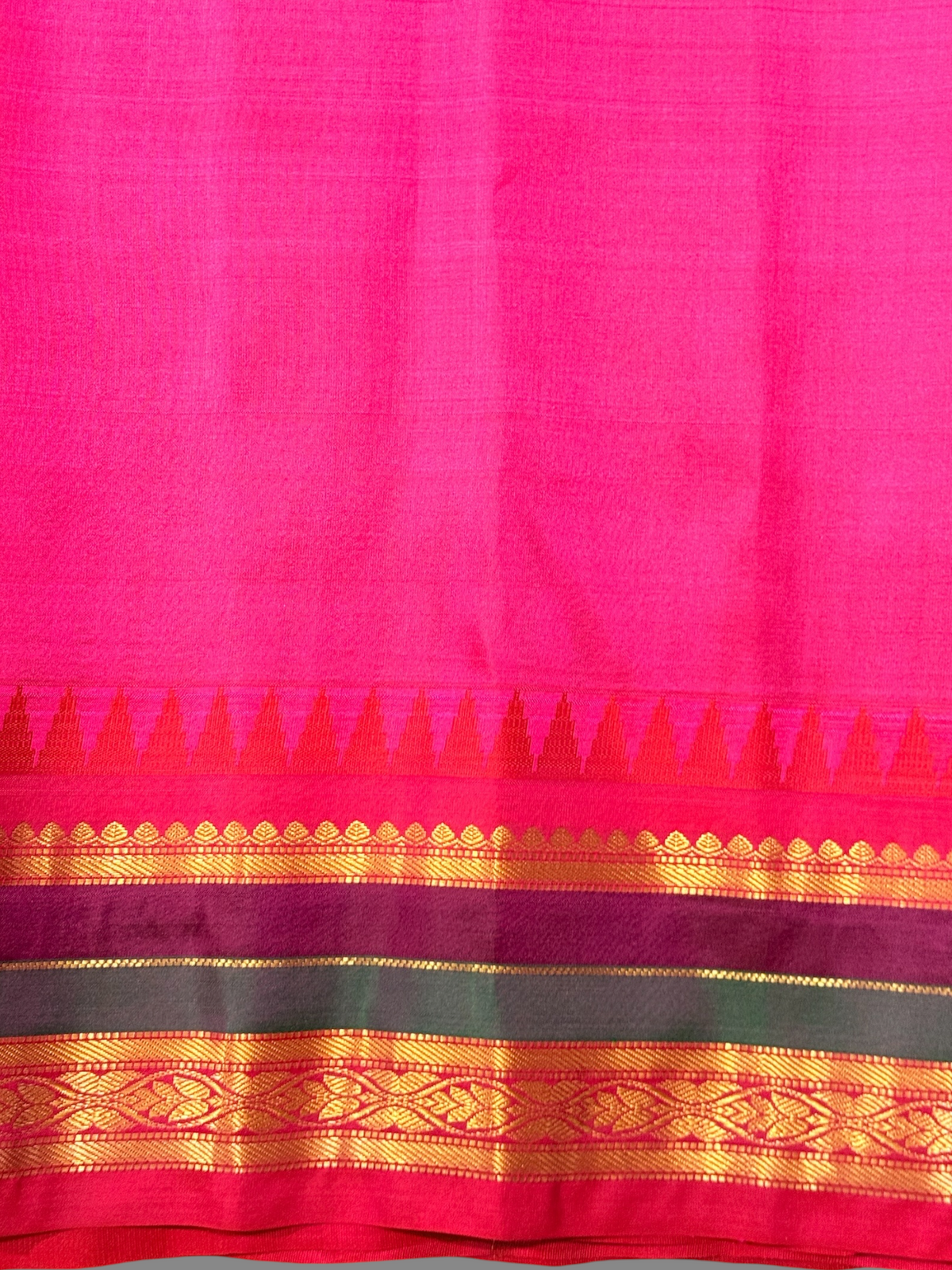 Gap Border Checks Light Green Pure Silk Saree