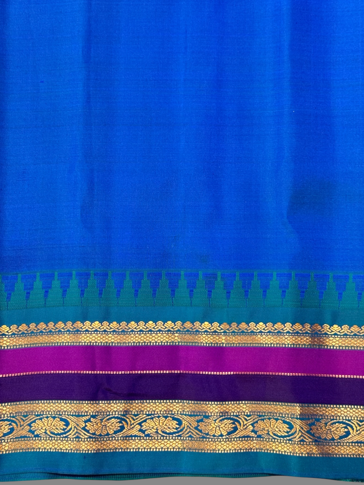 Gap Border Checks Tangerine-Rani Pure Silk Saree