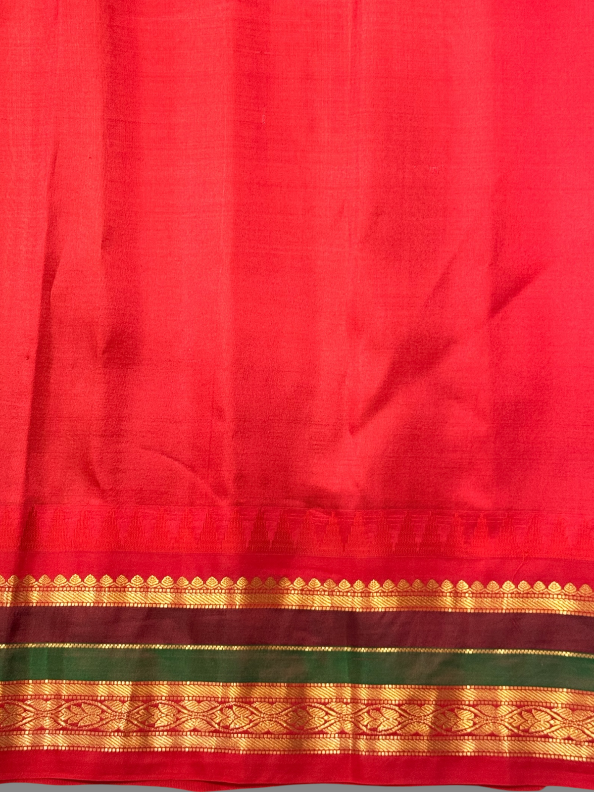 Gap Border Checks Lime Green Pure Silk Saree
