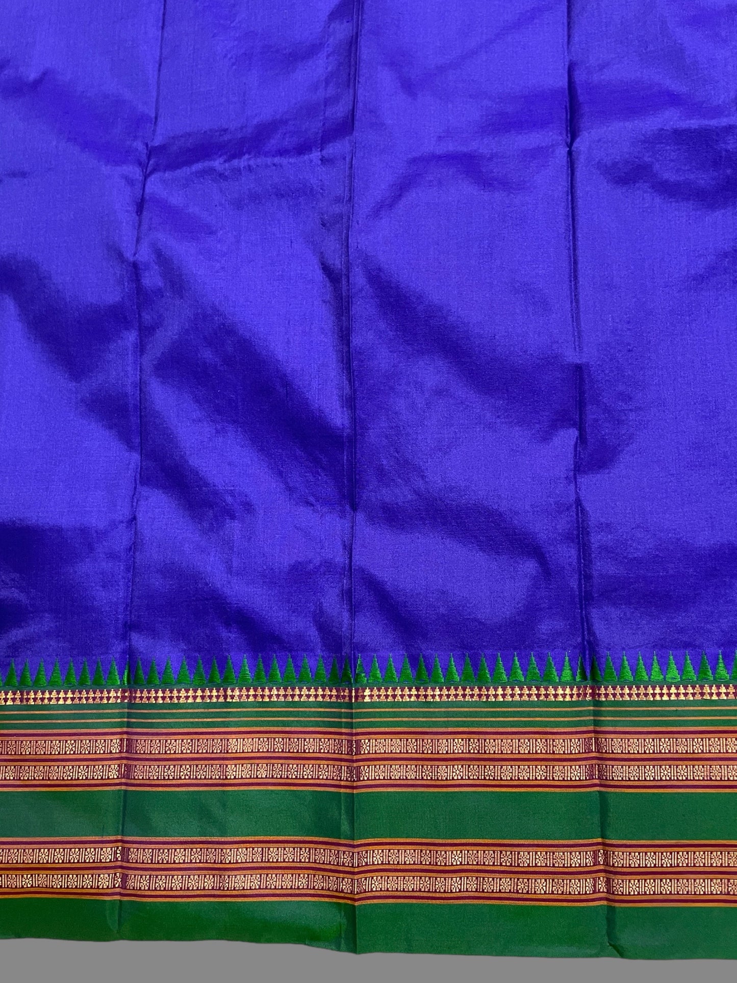 Narayanpet Plain Dark Blue Pure Silk Saree