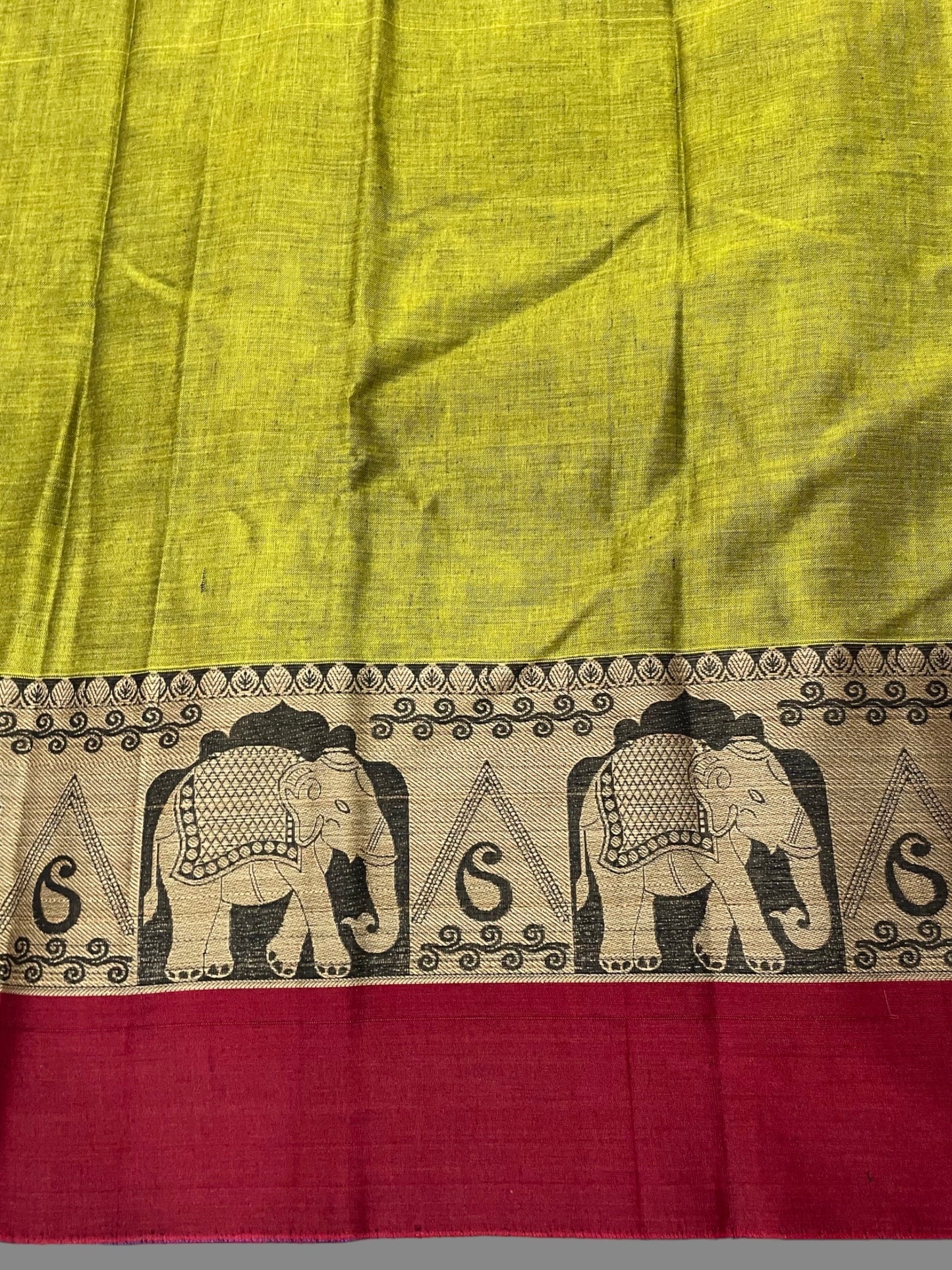 Narayanpet Light Mehendi Cotton Saree CS15