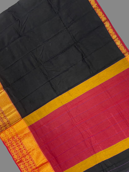 Narayanpet Black Cotton saree CS27