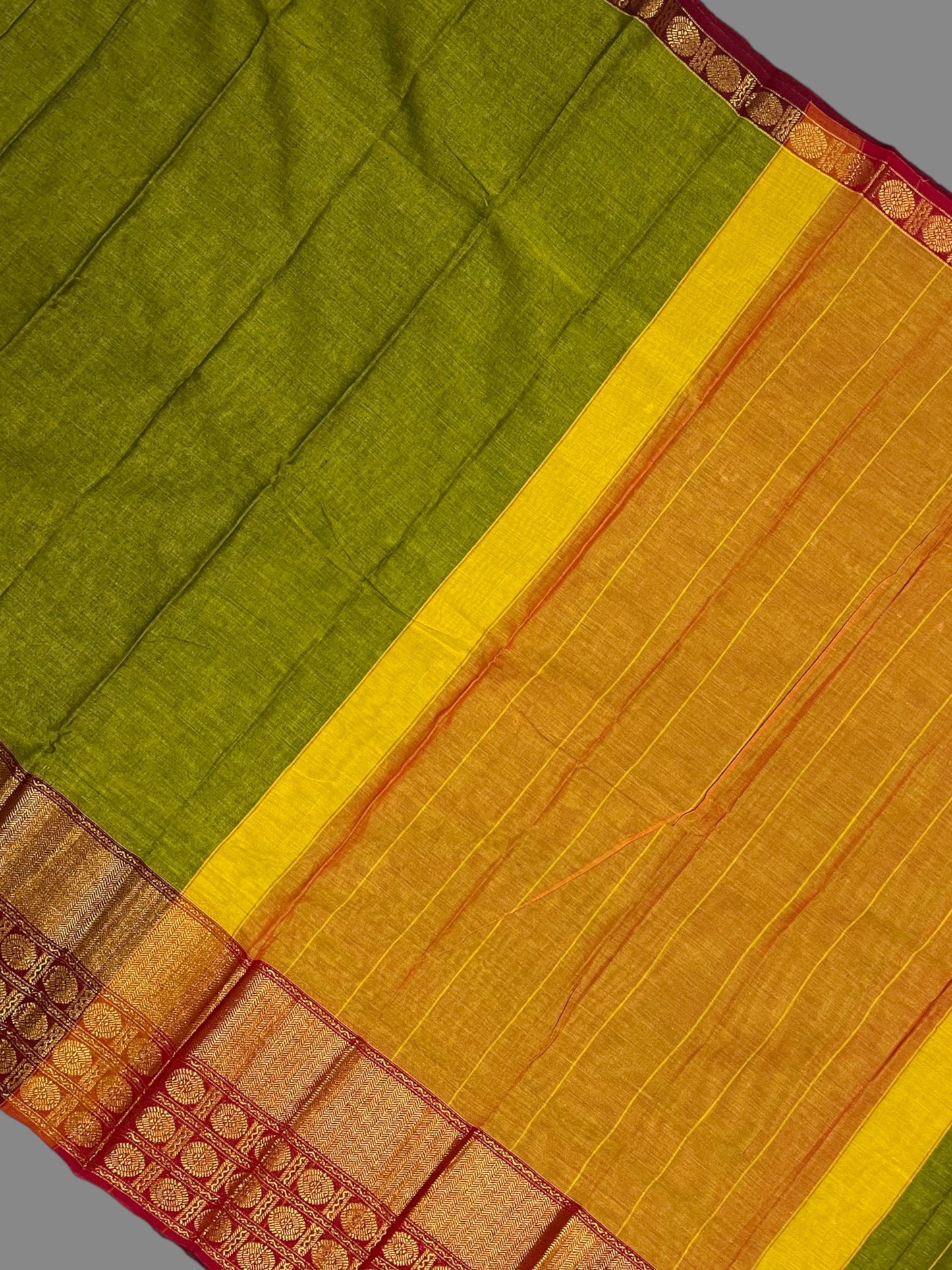 Narayanpet Mehendi  Green Cotton Sarees CS30