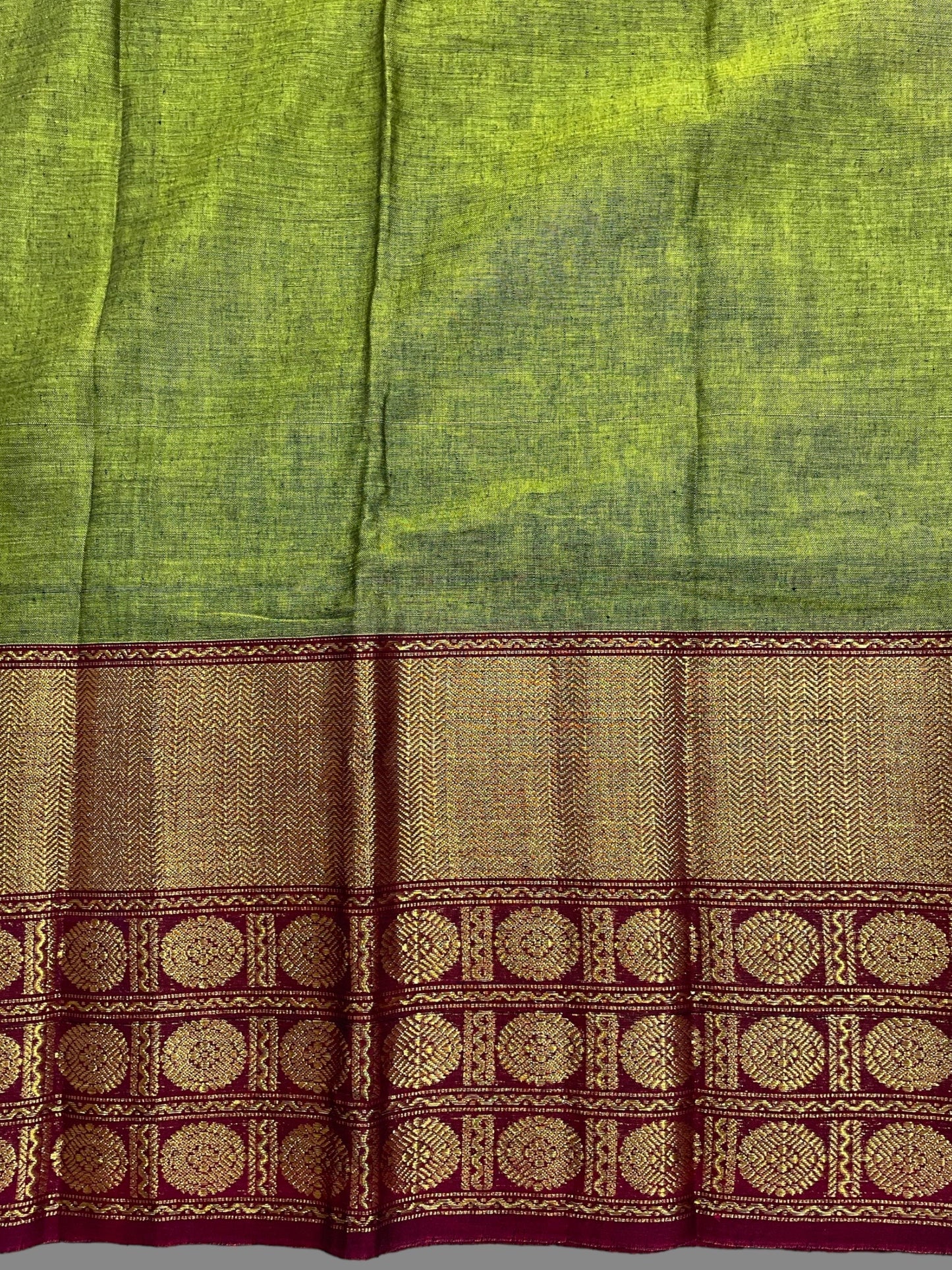 Narayanpet Mehendi Green  Cotton Sarees CS51