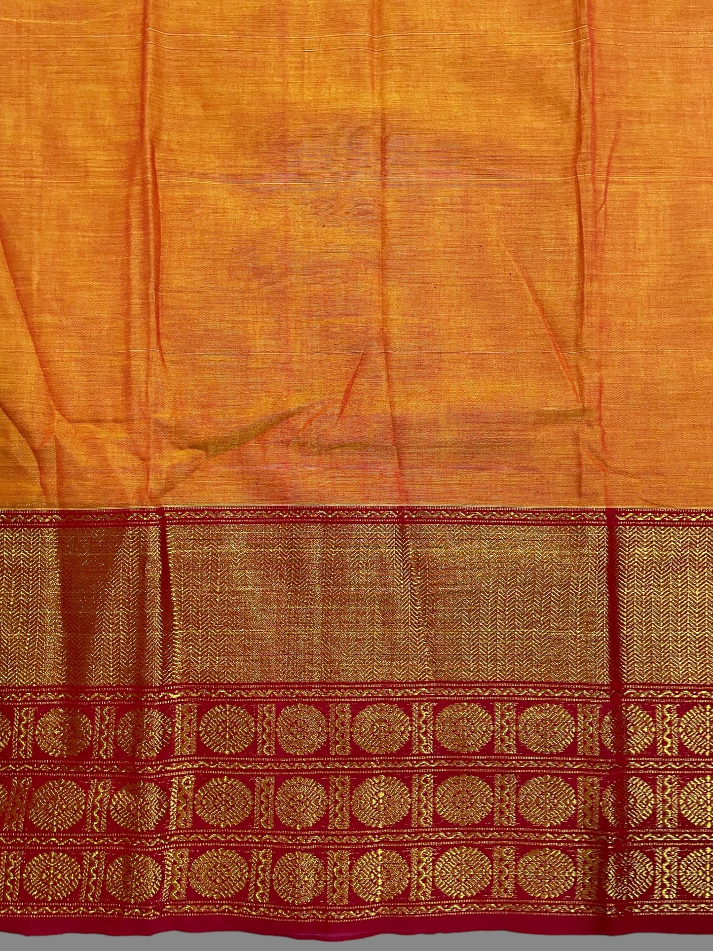 Narayanpet Orange Cotton Sarees CS33