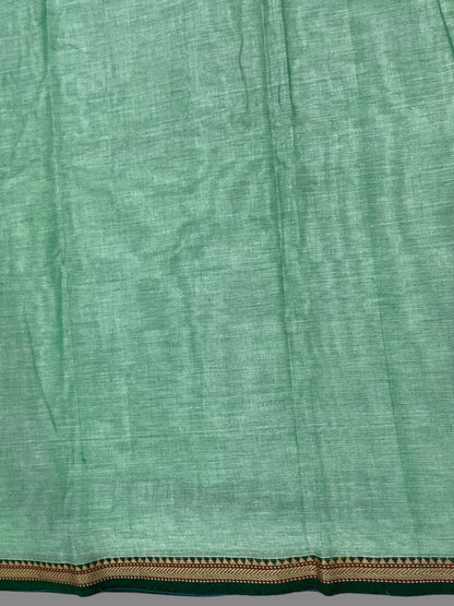 Narayanpet Pista green Cotton Sarees CS55