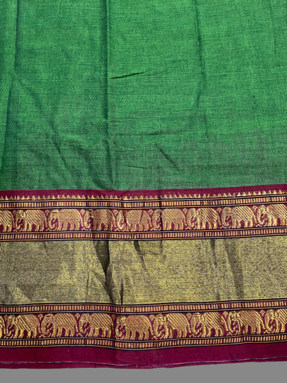 Narayanpet Mehndi Green Cotton Sarees CS81