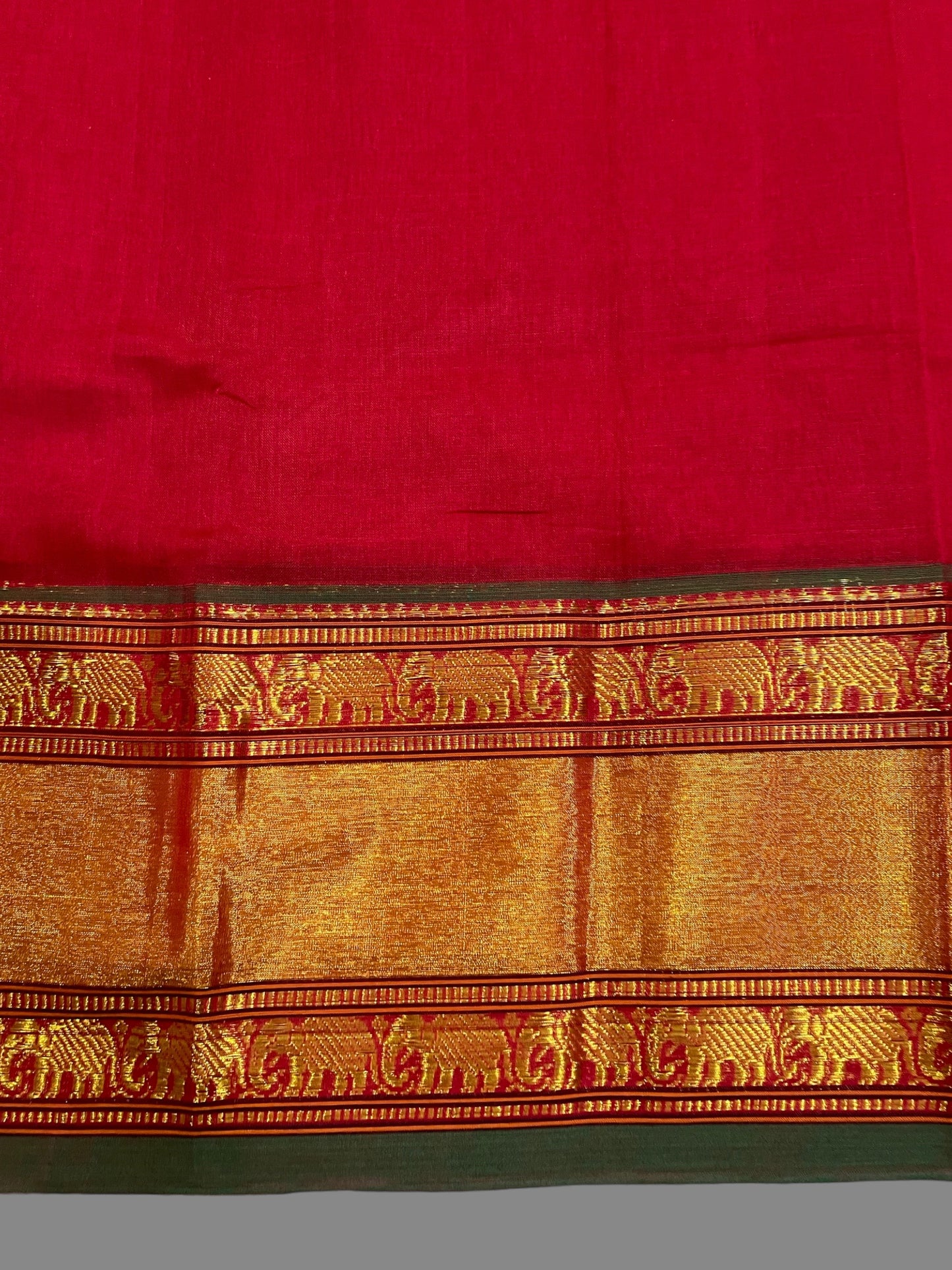 Narayanpet Red Cotton Sarees CS84