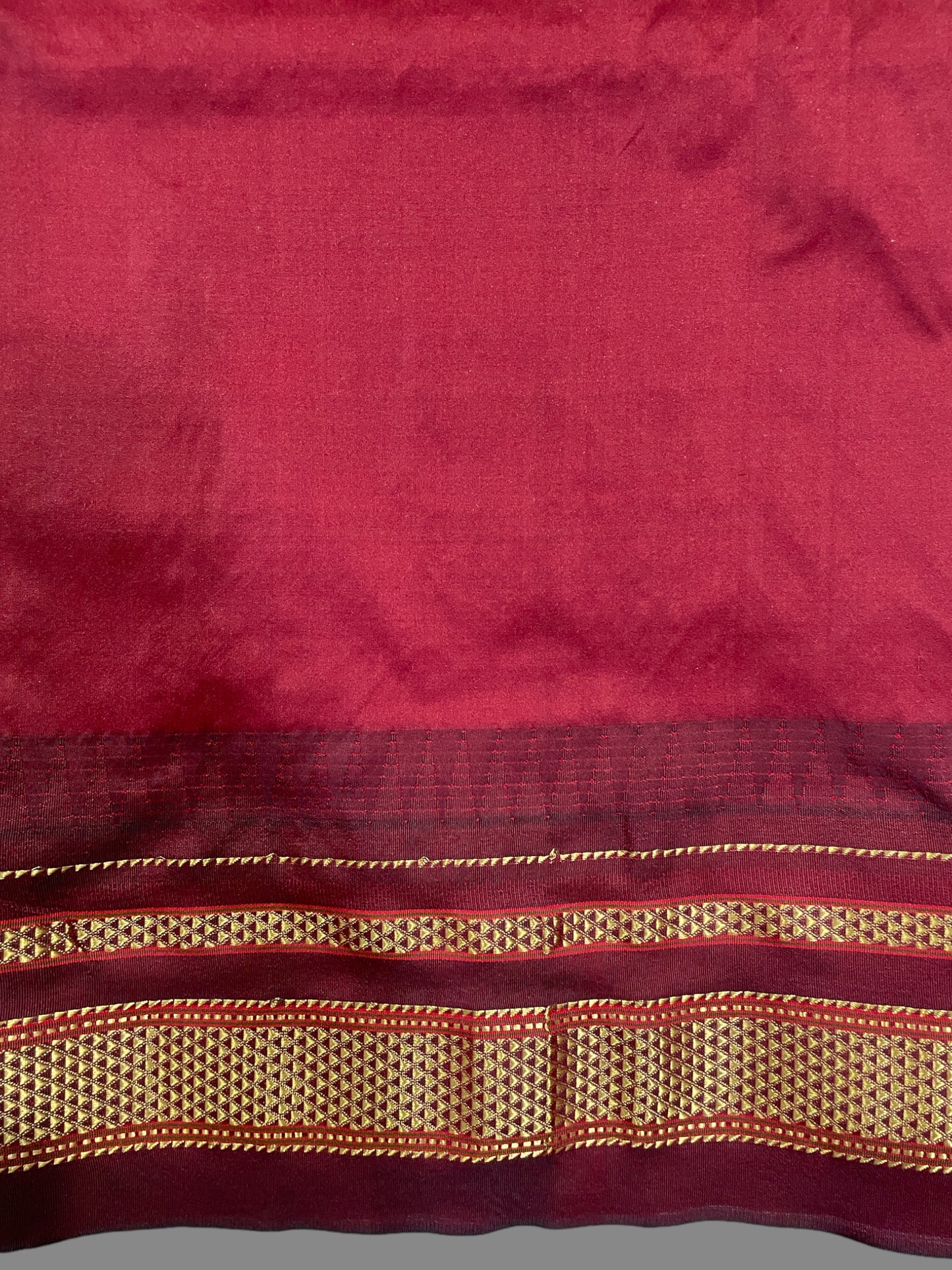 Peshwai Big Checks Rama Blue  Pure Silk Saree