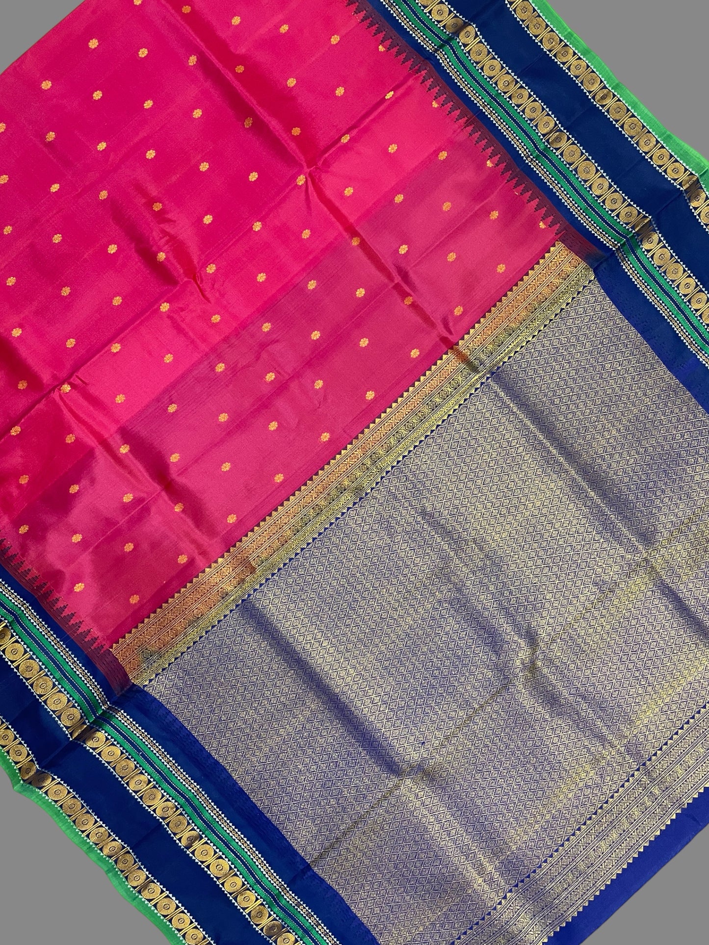 Rudrakshi Mulberry Pink Pure Silk Saree