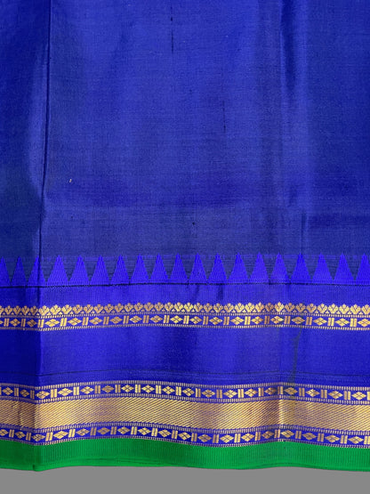 Narayanpet Gap Border Pink Silk Saree