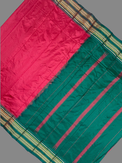 Narayanpet Checks Red Pure Silk Sarees