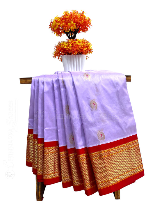 Kala Paithani Lavendar Pure Silk Saree