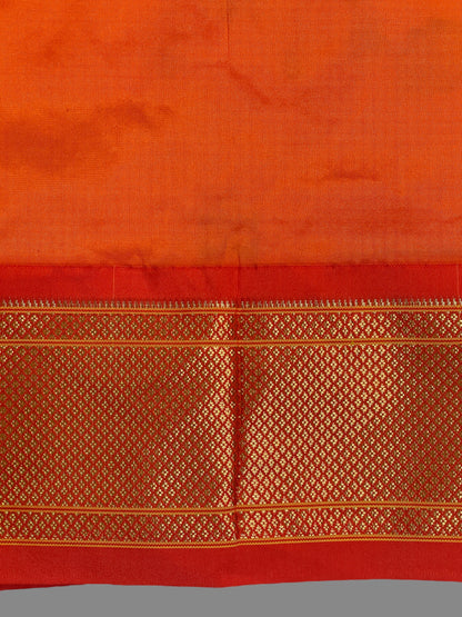 Kala Paithani Red Pink  Pure Silk Saree