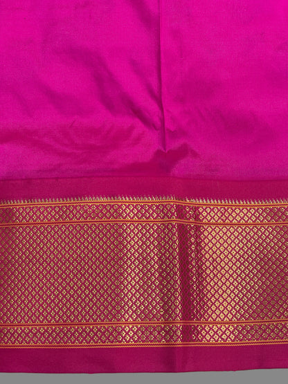 Kala Paithani Dark Blue Pure Silk Saree