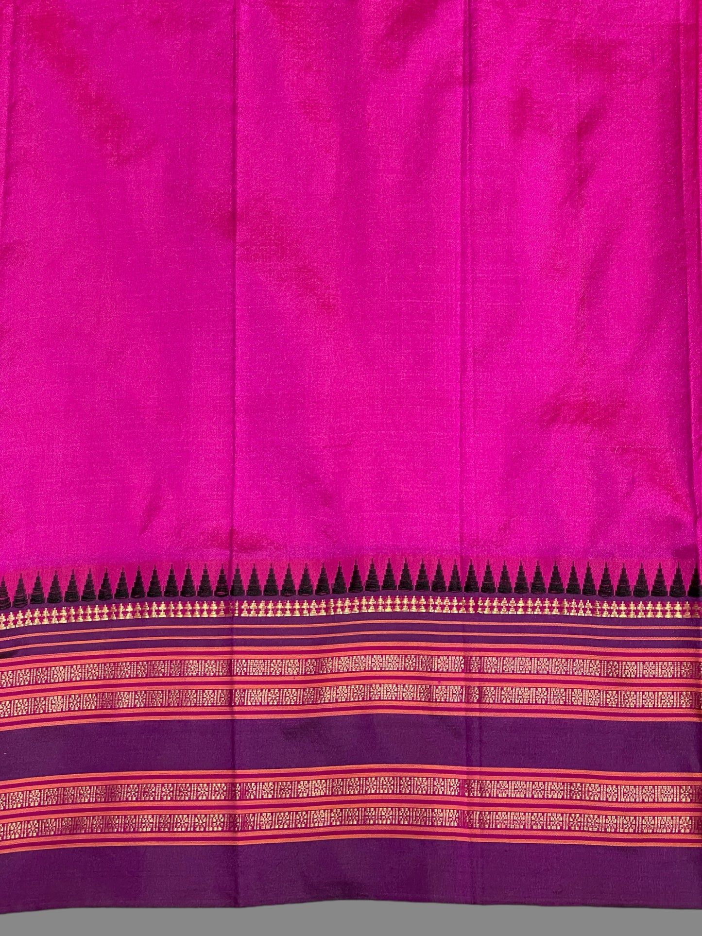 Narayanpet Plain Pink Pure Silk Saree