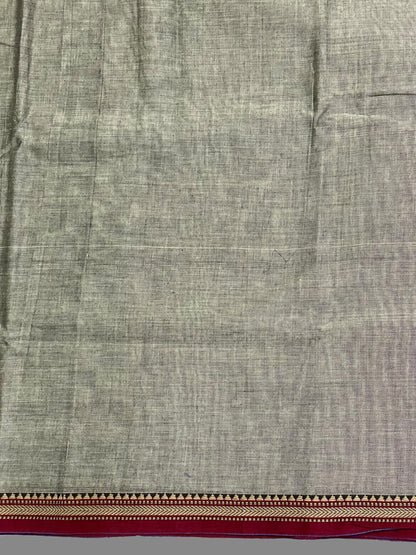 Narayanpet Grey Cotton Sarees CS131