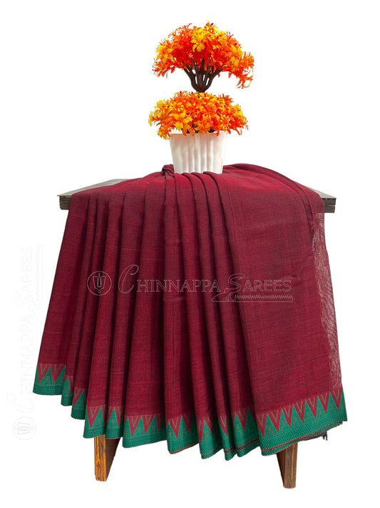 Narayanpet Brown Cotton Sarees CS145