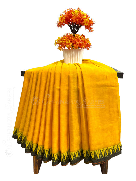 Narayanpet Yellow Cotton Sarees CS144