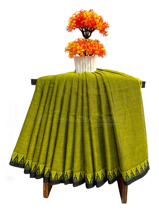 Narayanpet Mehendi Green Cotton Sarees CS147