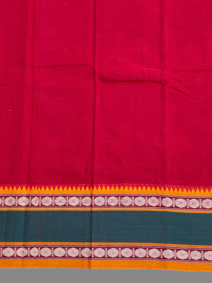Narayanpet Dark Red Cotton Sarees CS138