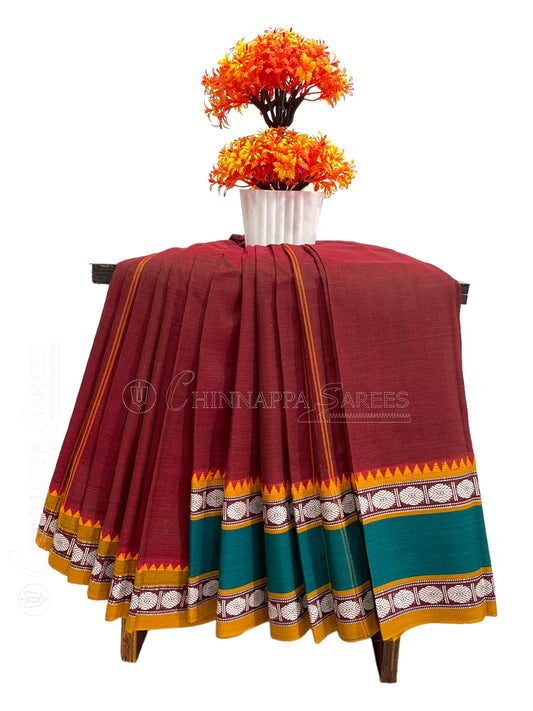 Narayanpet Brown Cotton Sarees CS139