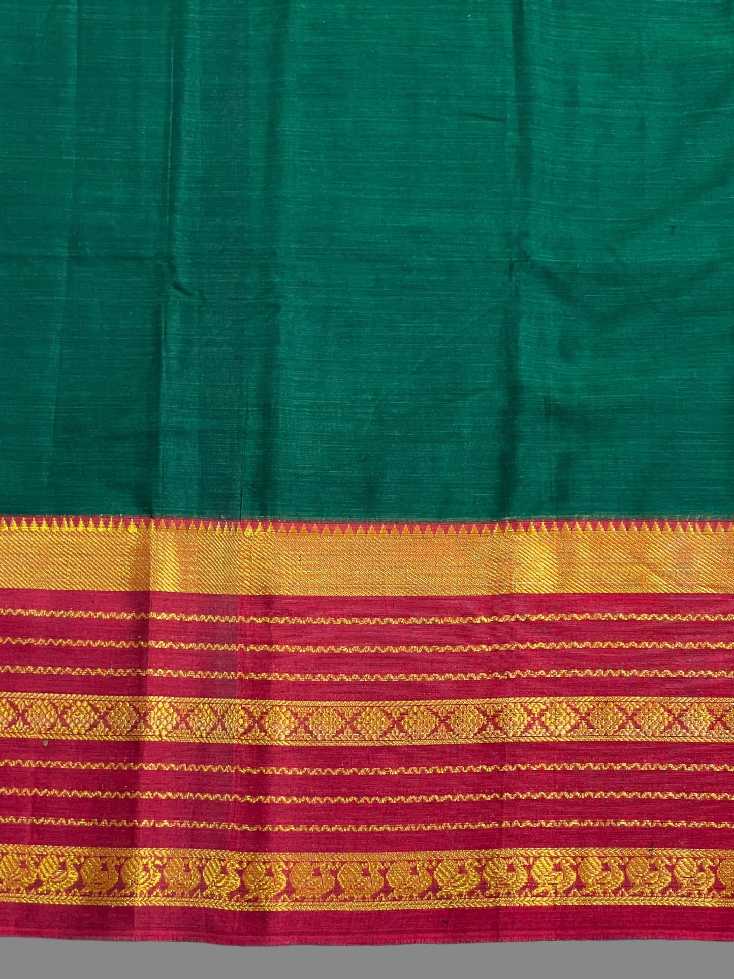 Narayanpet Green Cotton Saree  CS175