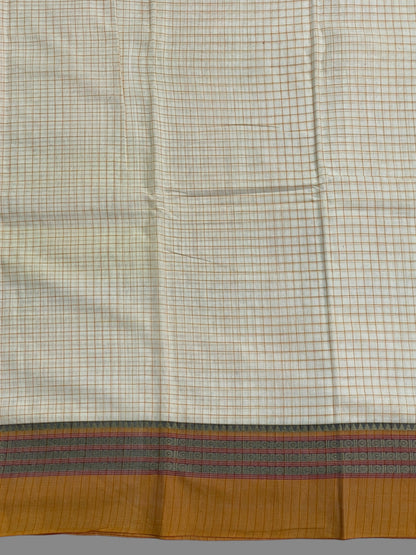 Narayanpet Off White Cotton Saree CS188