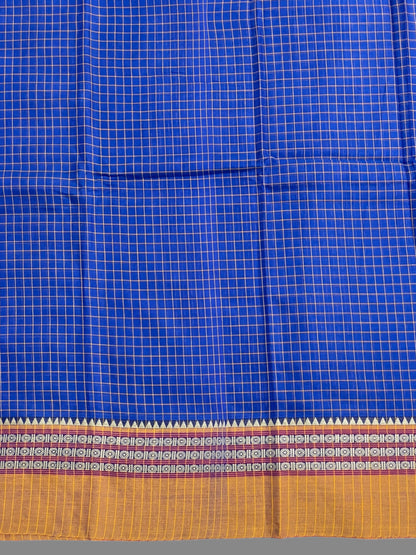 Narayanpet Blue Cotton Saree CS190