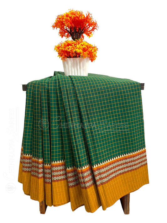 Narayanpet Green Cotton Saree CS185