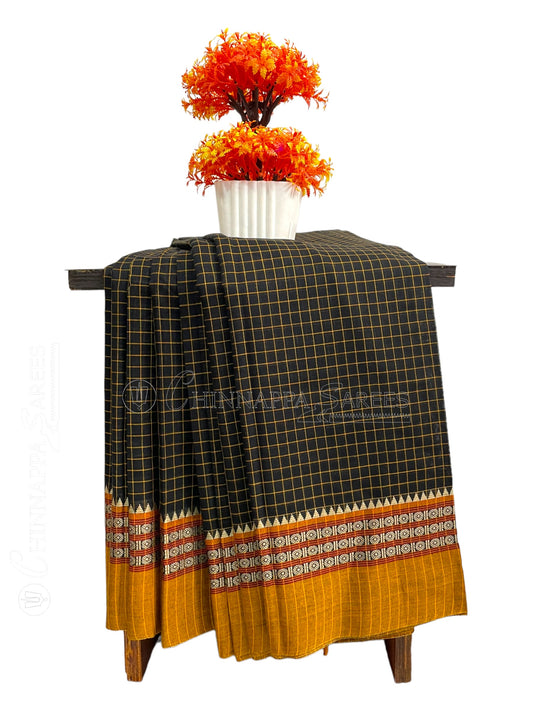 Narayanpet Black Cotton Saree CS 185