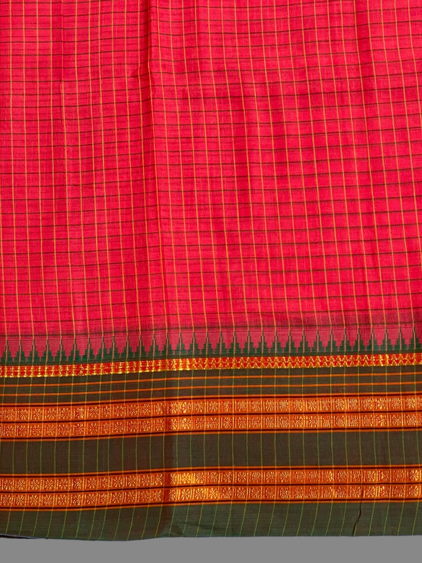 Narayanpet Red Cotton Saree CS194