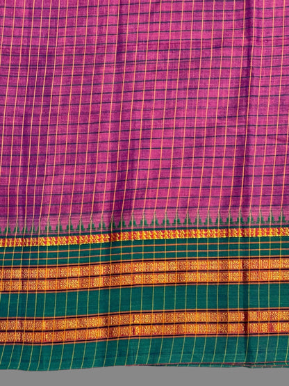 Narayanpet Regal Purple Cotton Saree CS195