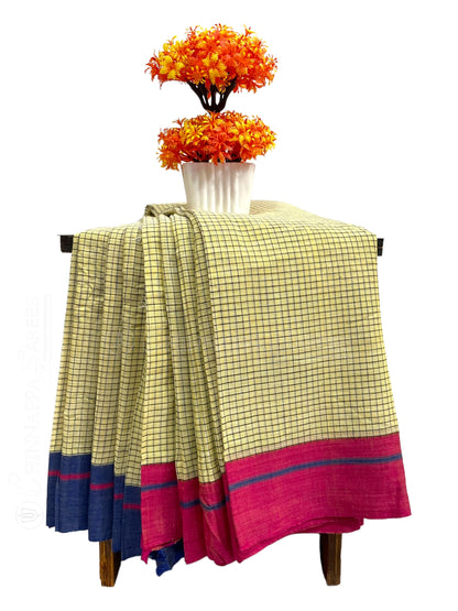 Narayanpet Beige Cotton Saree CS204