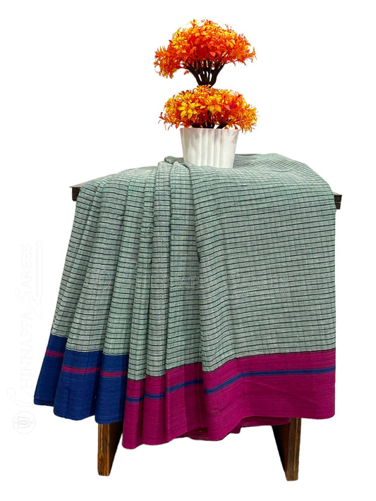 Narayanpet Grey Cotton Saree CS206