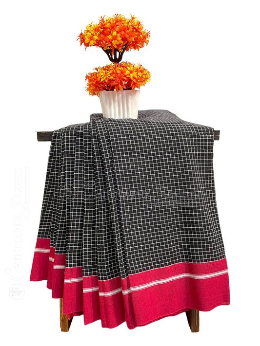 Narayanpet Black Cotton Saree CS205