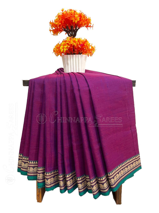Narayanpet Purple Cotton Saree CS208